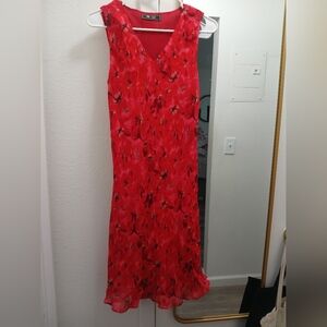 Lily Red Floral Dress